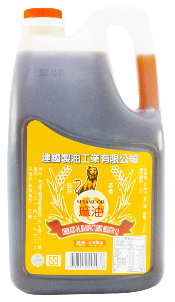 建國黑麻油(塑)(3L/桶)